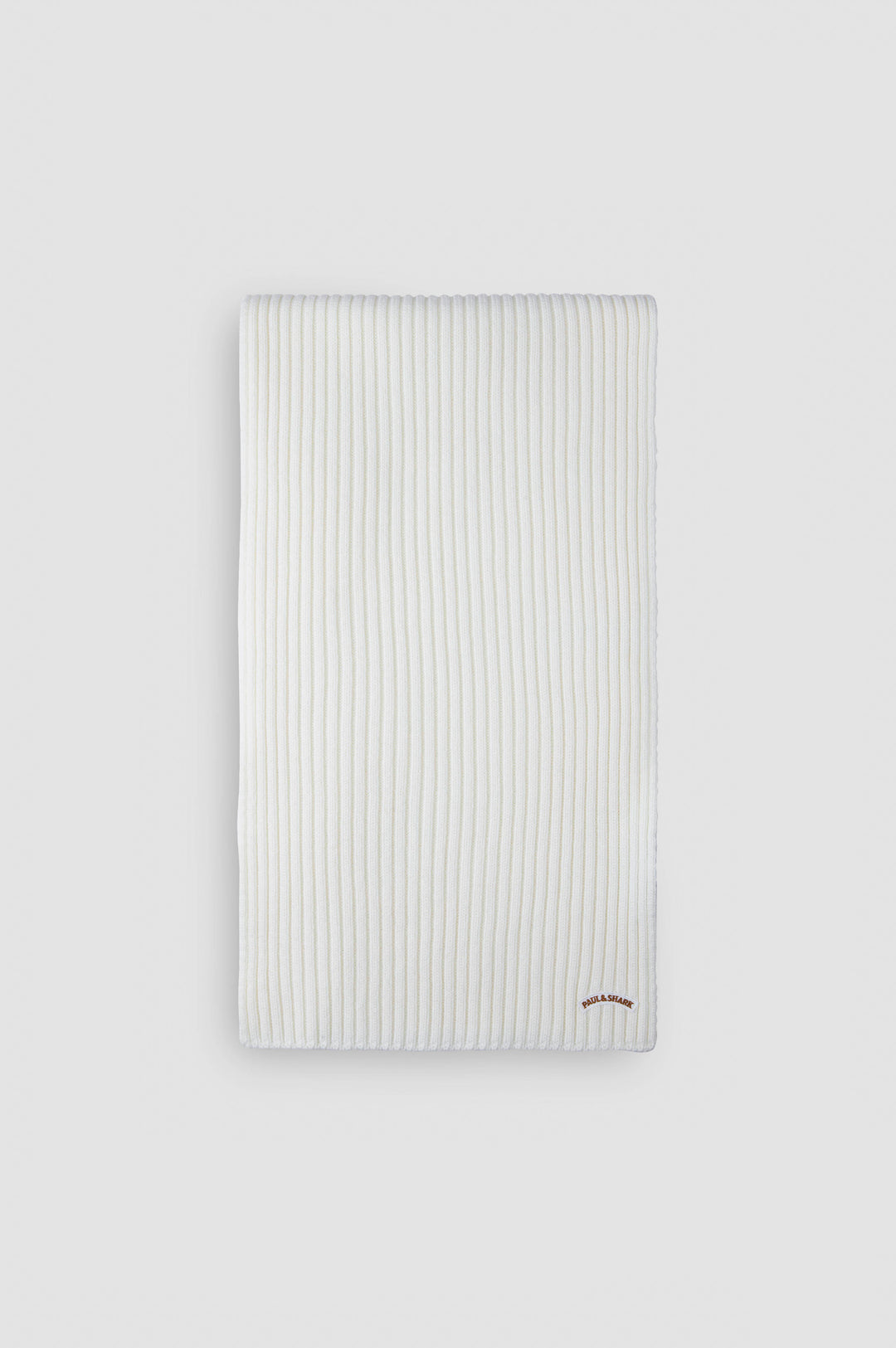 Paul & Shark Moon Badge Soft Cool Touch Wool Scarf | Ecru