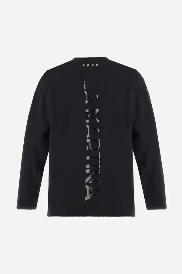 La Martina Men’s Long-sleeve T-shirt Fluid Jersey AAP | Black