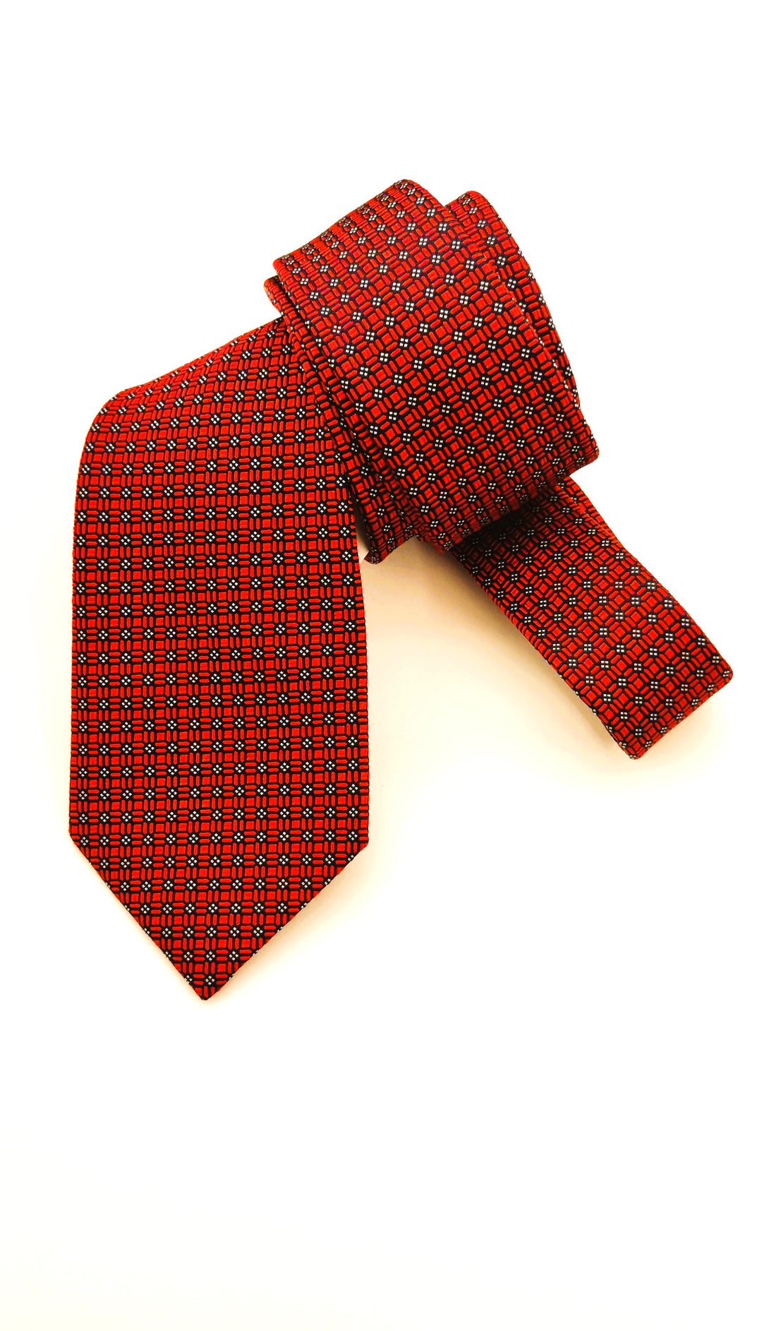 Lanvin Tie 8cm | Red Mix 7
