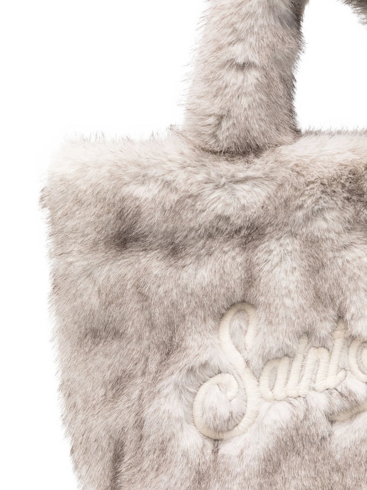 MC2 Saint Barth Mini Vanity Soft Fur Bag | Grey