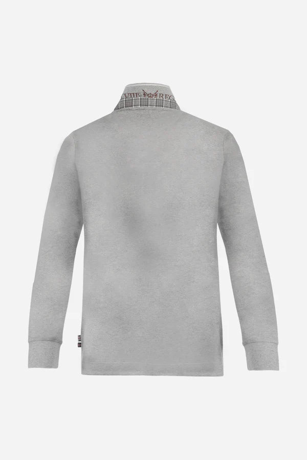 La Martina Men’s Polo Stretch Piqué Heraldic | Light Grey