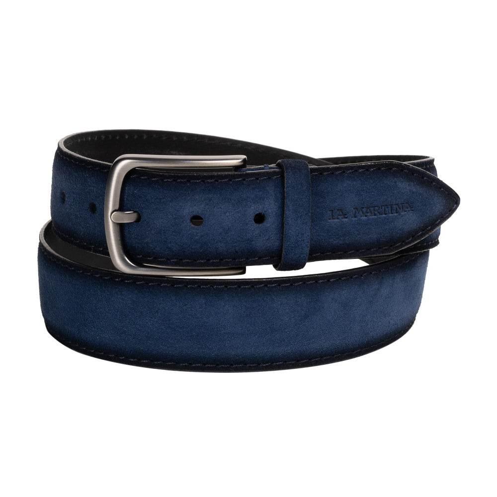 La Martina Men's Leather Belt | Blue