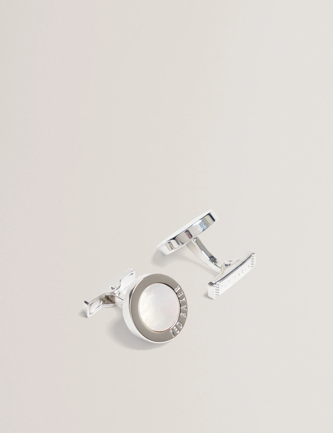 Ted Baker Cooper Round Epoxy Cufflinks | Silver