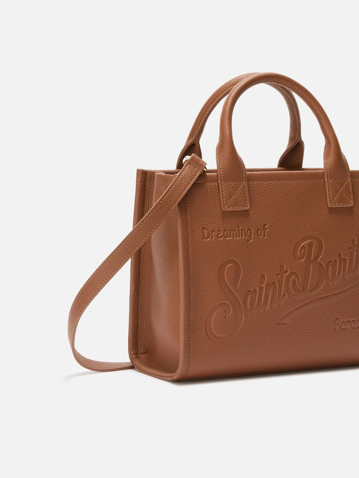 MC2 Saint Barth Vanity Midi Grain Leather Bag | Tan