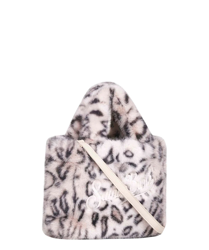 MC2 Saint Barth Mini Vanity Soft Fur Bag | Leopard