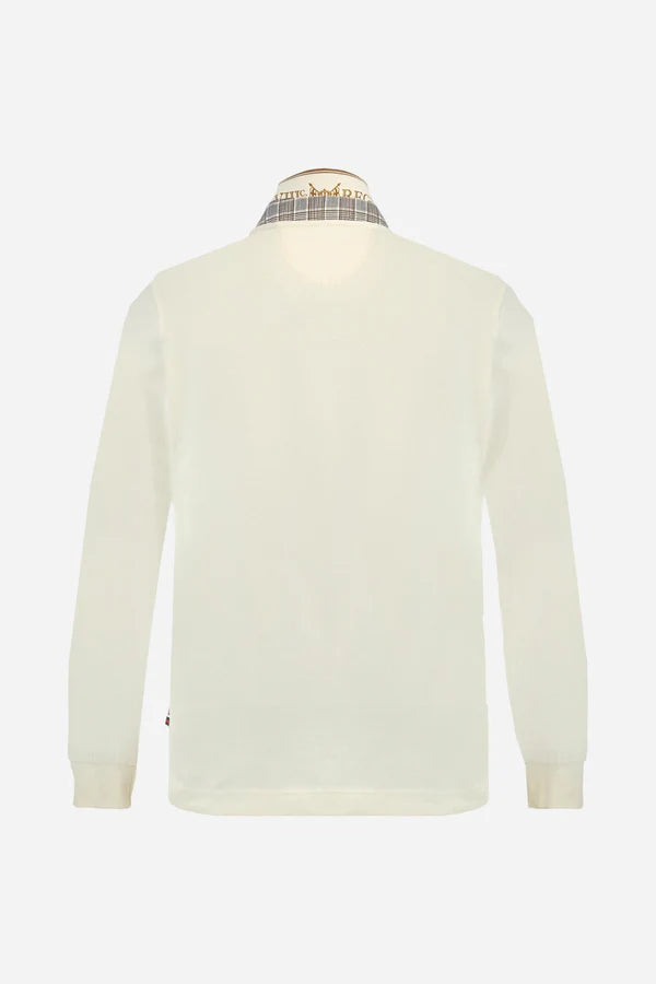 La Martina Men’s Polo Stretch Piqué Heraldic | Cream