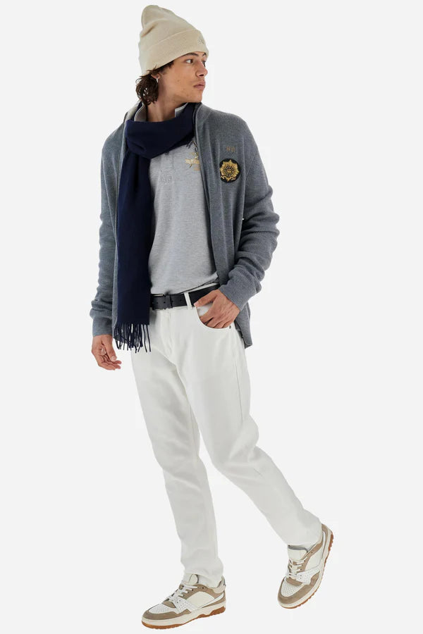 La Martina Men’s Polo Stretch Piqué Heraldic | Light Grey