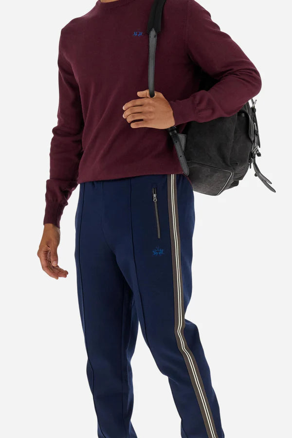 La Martina Men’s Joggers Cotton Interlock Fleece Two-tone | Navy