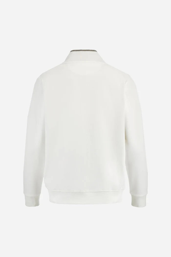 La Martina Guards Line Men's High-neck zip-up Sweatshirt | Off White