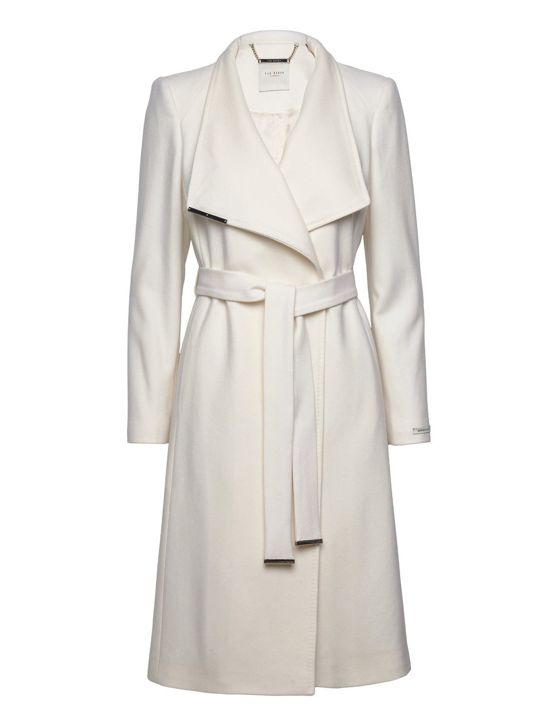 Ted Baker Rosell Long Length Wool Wrap Coat | Ivory