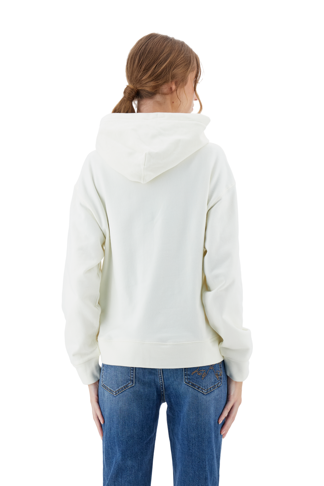 La Martina Women’s Hoodie in French Terry Royal Polo | White