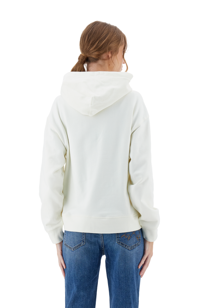 La Martina Women’s Hoodie in French Terry Royal Polo | White