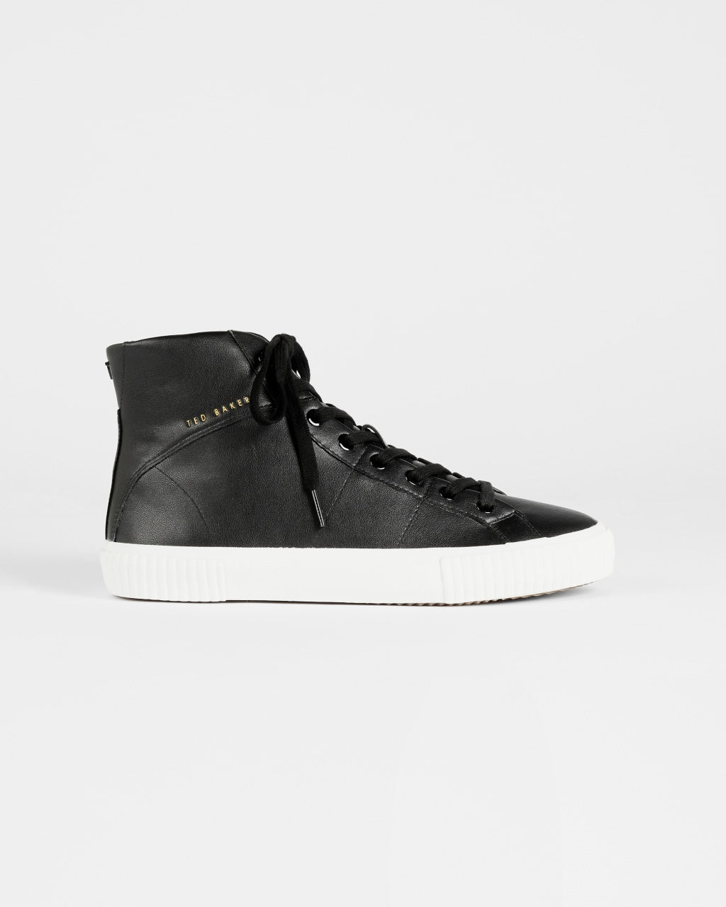 Ted Baker Kimyil Leather Colour Drench High Top Vulc Trainer | Black