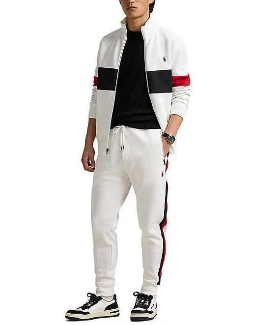 Ralph Lauren Striped Track Cardigan | Ceramic White