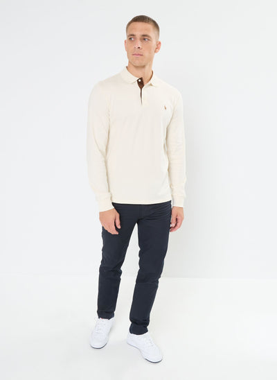 Ralph Lauren Soft Cotton Interlock Custom Slim Fit Polo Shirt | Herbal Milk