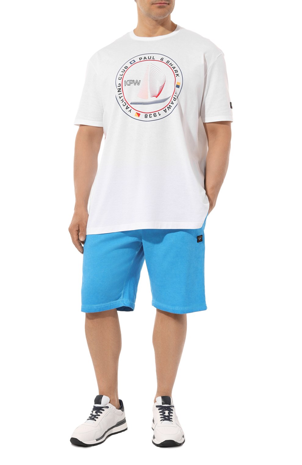 Paul & Shark Organic Cotton T-Shirt with Kipawa Print | White