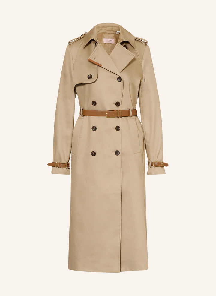 Ted Baker Arytha Cotton Twill Belted Trench Coat | Camel