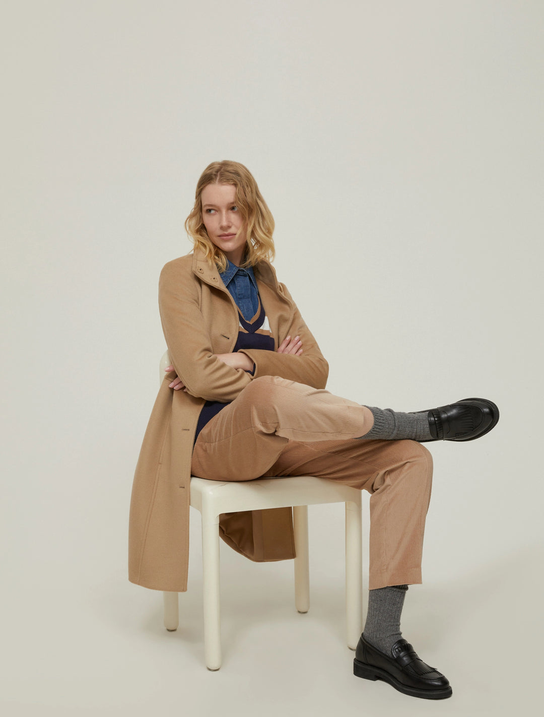 PennyBlack Slim Fit Wool Liz Coat | Camel