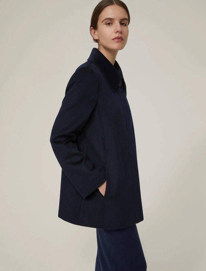 PennyBlack Wool Papaia Short Coat | Navy