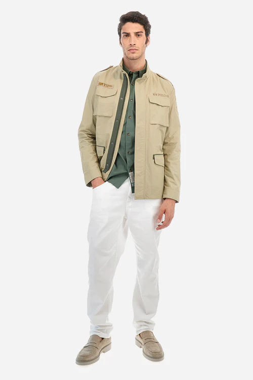 La Martina Jacket in Mixed Cotton in a Regular Fit - Abiel | Beige