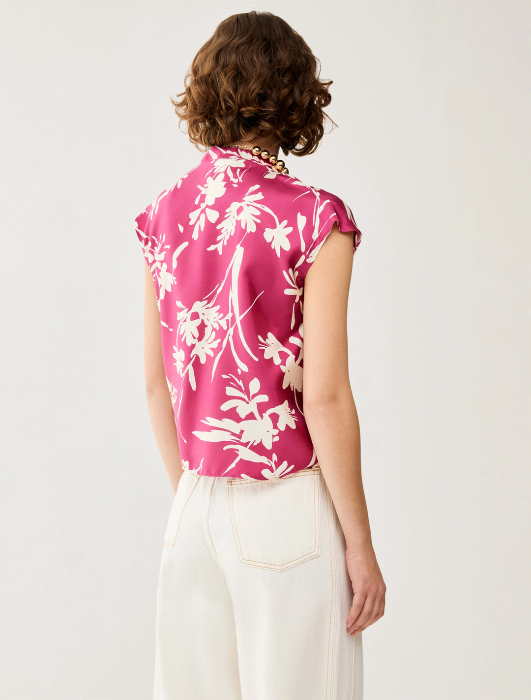 PennyBlack Silk Twill Blouse | Fuchsia
