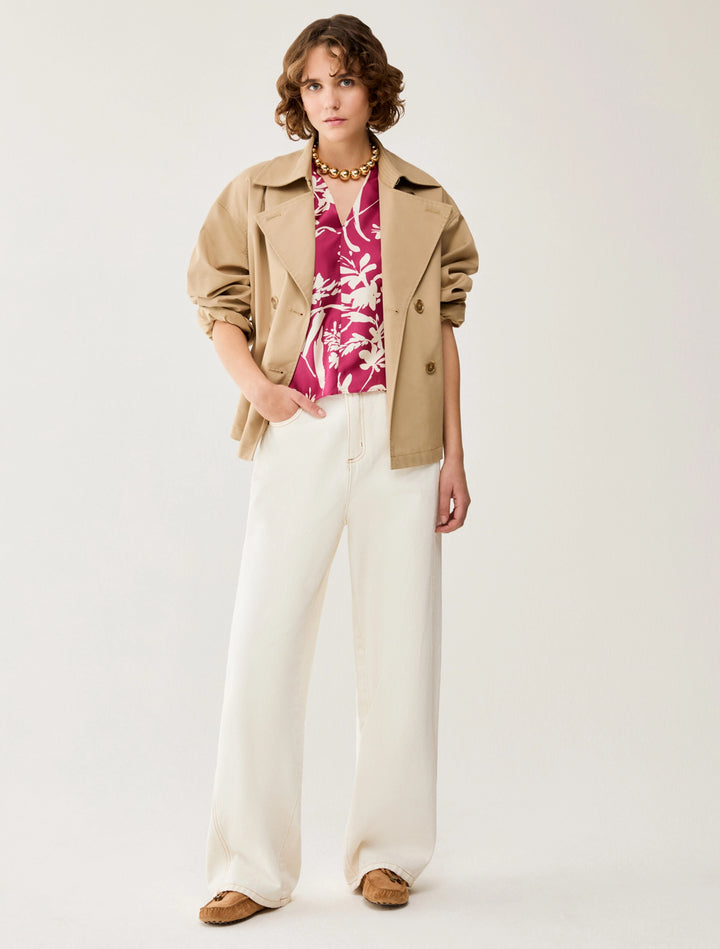 PennyBlack Silk Twill Blouse | Fuchsia