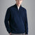 Paul & Shark Re-Wool Half Zip Shetland Sweater with Badge | Navy