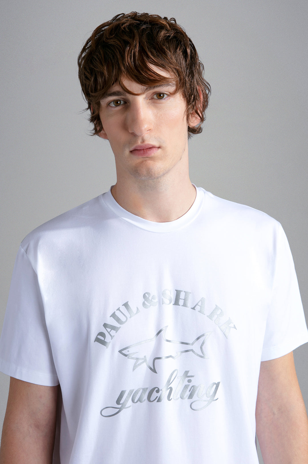 Paul & Shark Cotton T-shirt with Reflex Shark | White