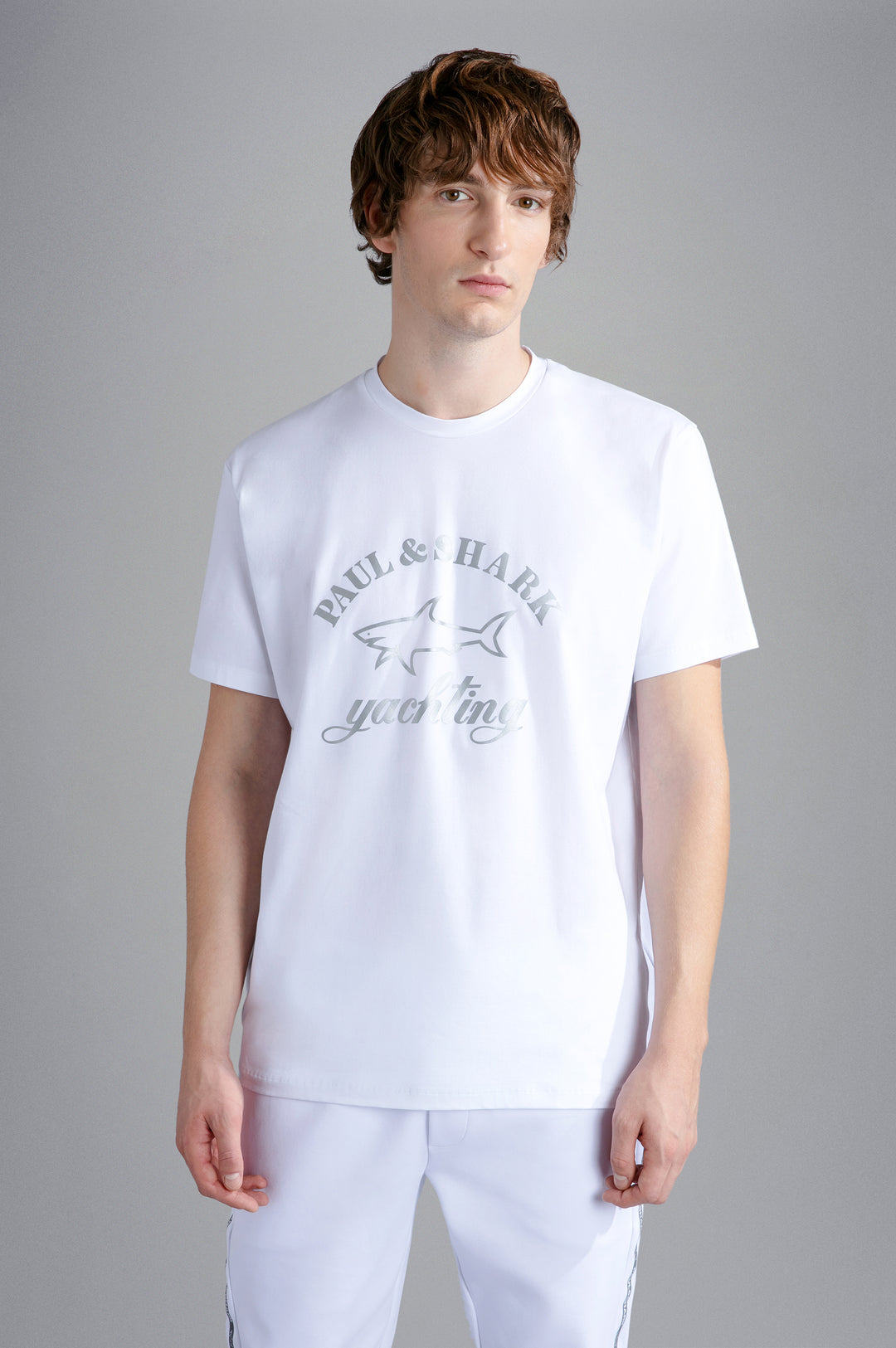 Paul & Shark Cotton T-shirt with Reflex Shark | White