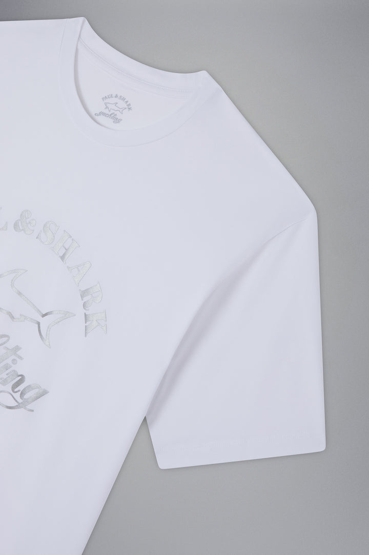 Paul & Shark Cotton T-shirt with Reflex Shark | White