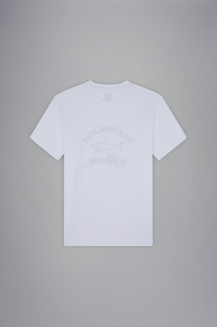 Paul & Shark Cotton T-shirt with Reflex Shark | White