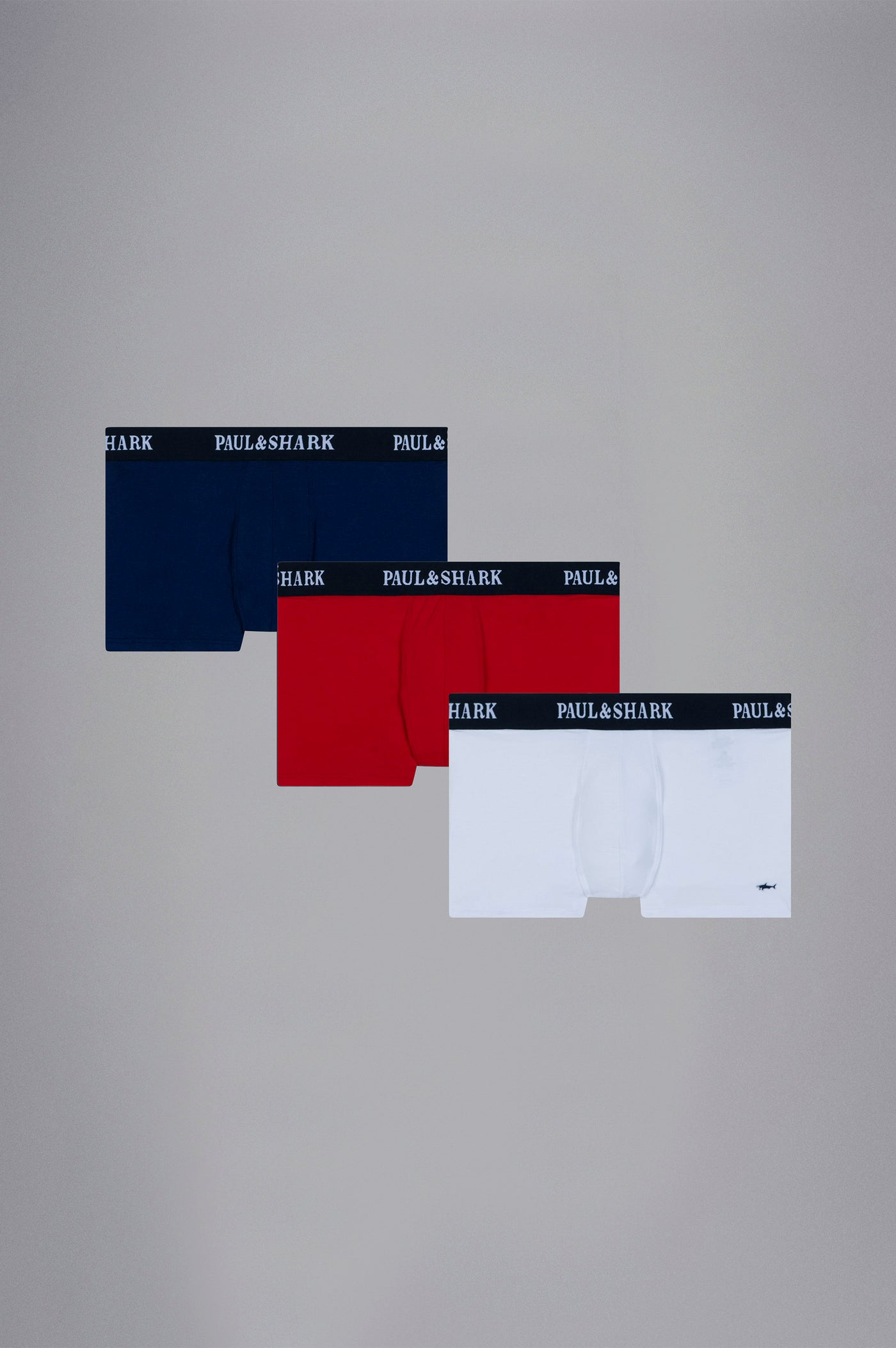 Paul & Shark Stretch Cotton 3 Pack Boxer | Navy/Red/White