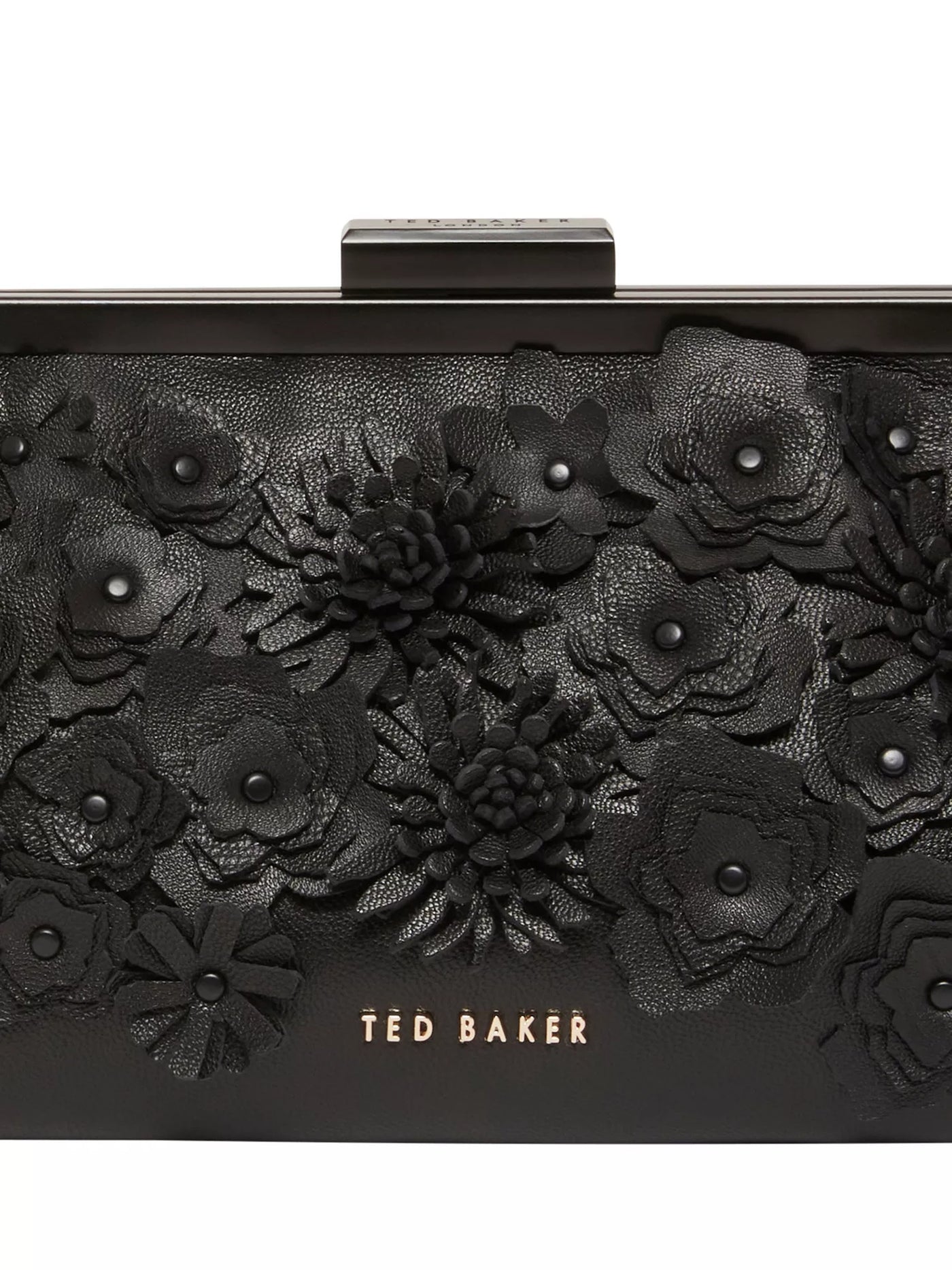 Ted Baker Fiorell Flower 3D Applique Clutch Bag | Black