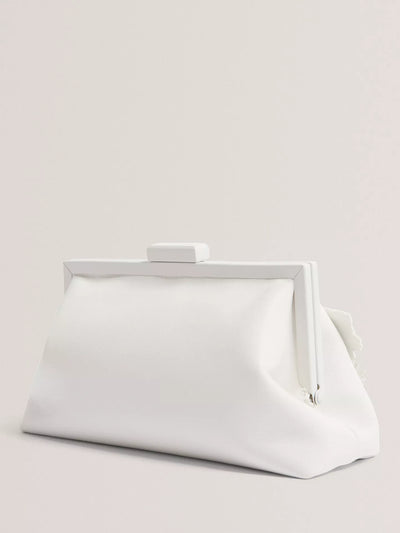 Ted Baker Fiorell Flower 3D Applique Clutch Bag | White