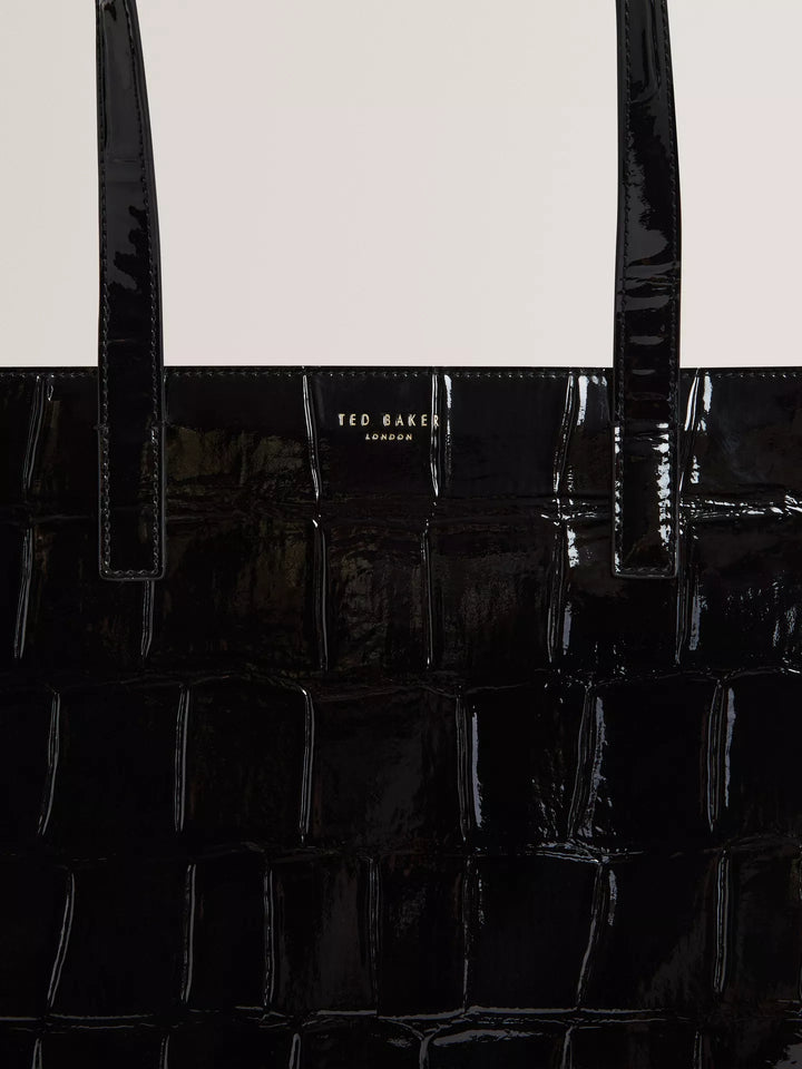 Ted Baker Vannda Croc Effect Large Icon Bag | Black