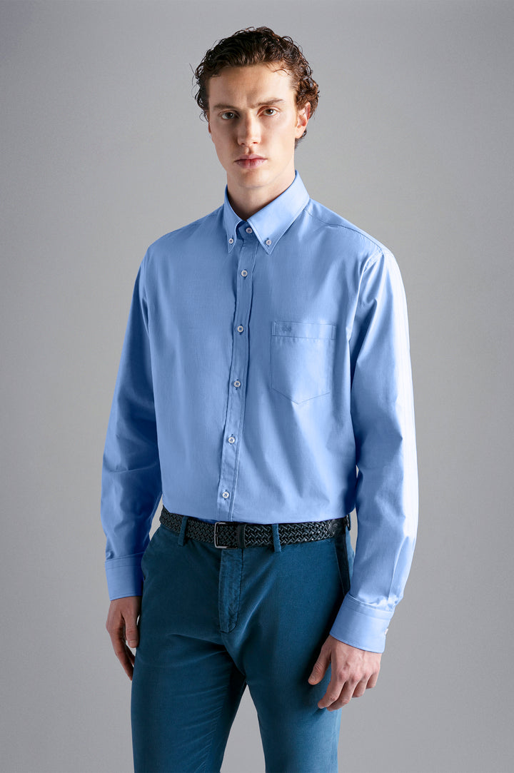Paul & Shark Cotton Poplin Shirt | Blue