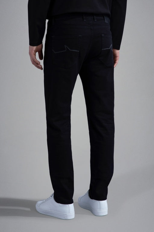 Paul & Shark Black Rivet Organic Cotton Stretch Jeans | Black