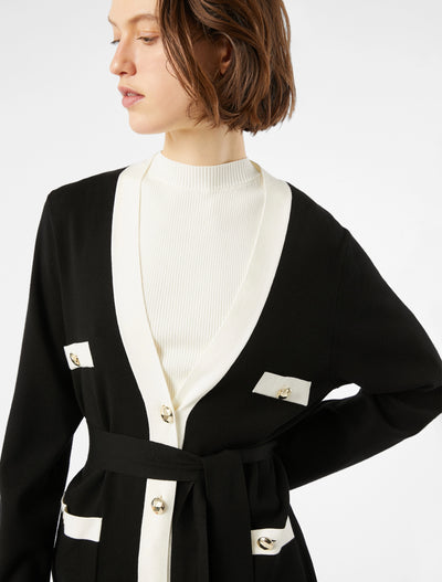 PennyBlack Contrasting-trim Cardigan | Black