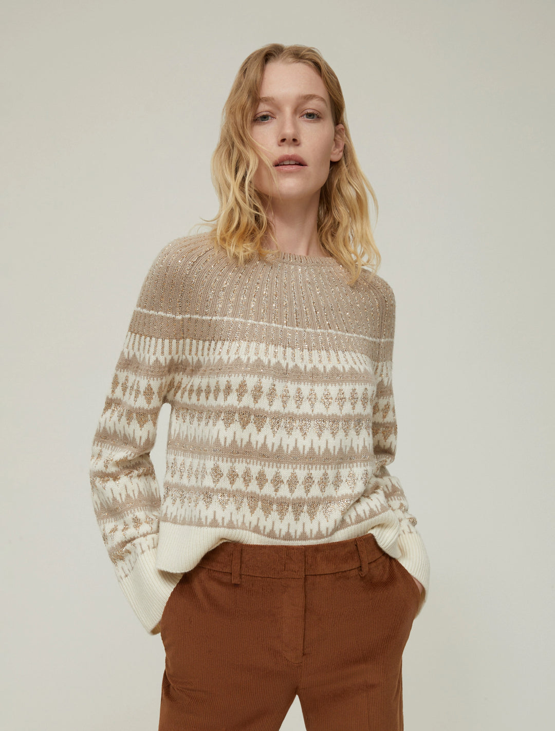 PennyBlack Xanadu Sequin-adorned Jacquard Sweater | Ivory