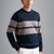 Paul & Shark Wool Crewneck Pullover with Save the Sea Fabric | Navy/Beige