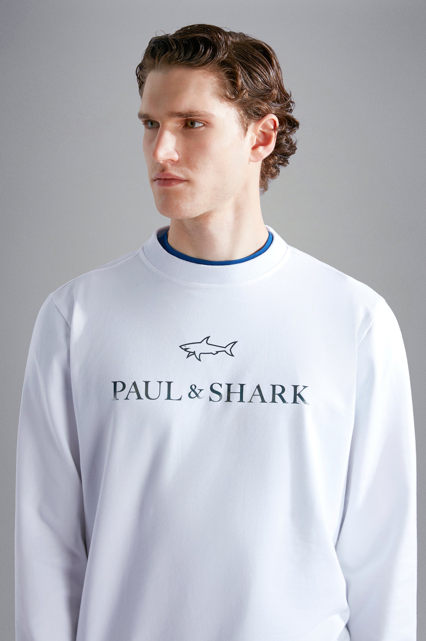 Paul & Shark Stretch Cotton Sweatshirt | White