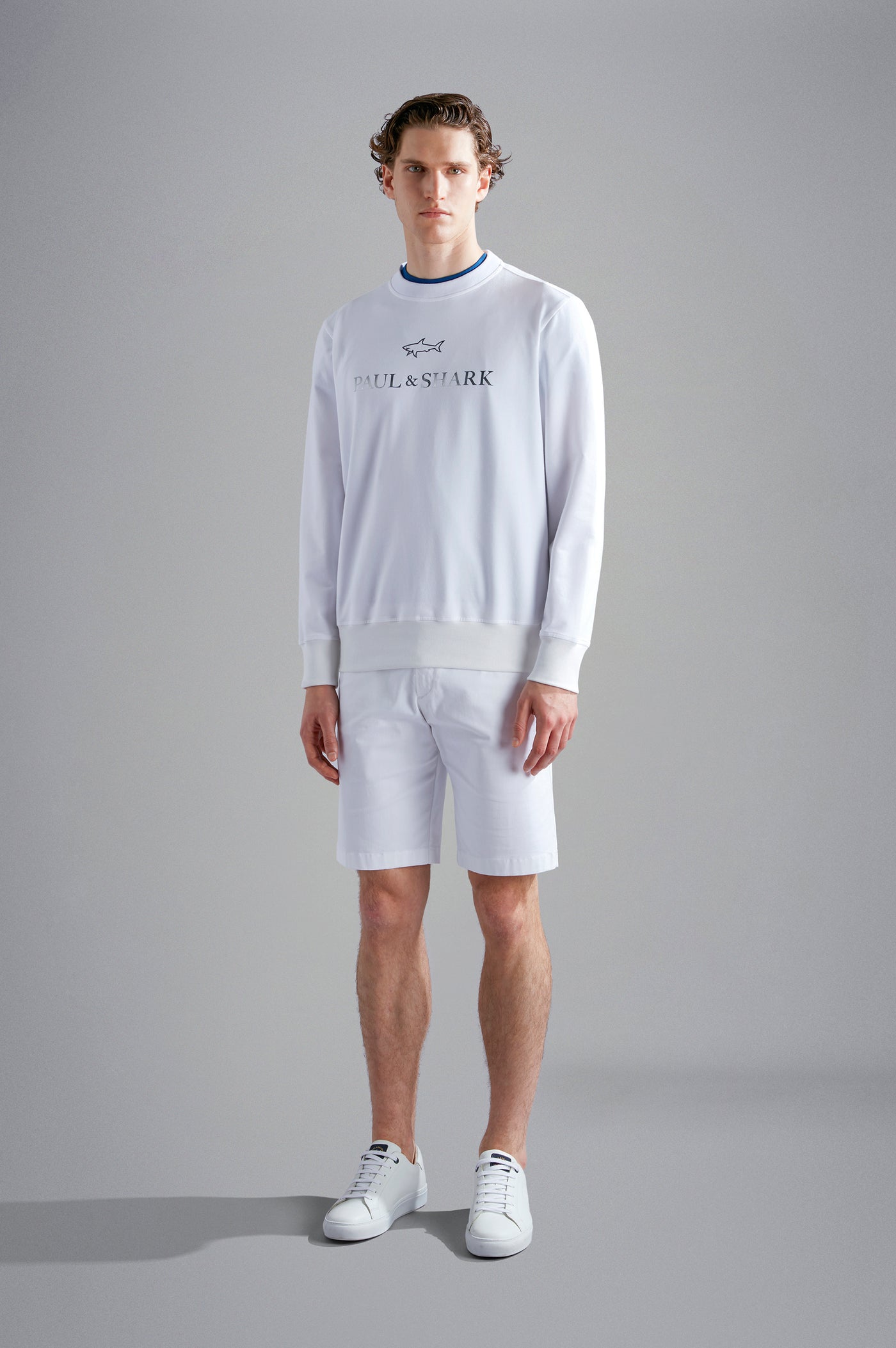 Paul & Shark Stretch Cotton Sweatshirt | White