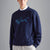 Paul & Shark Winter Fleece Cotton Sweatshirt with Printed Shark | Navy