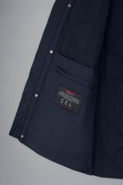 Paul & Shark Save The Sea Quilted Jacket with Alcantara® and Shark Fin | Navy