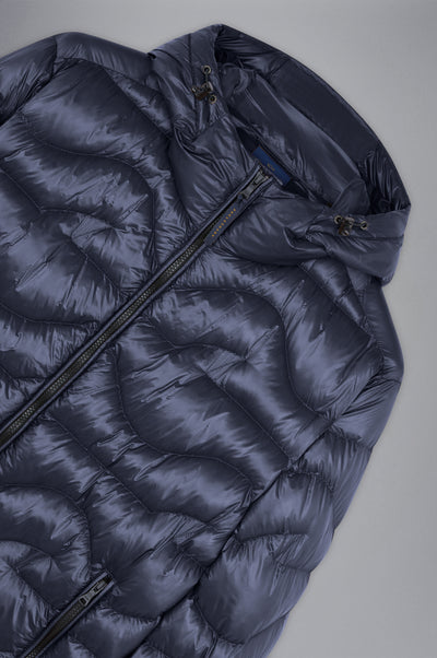 Paul & Shark Monogram Primaloft ThermoPlume Jacket with Shark Fin | Navy