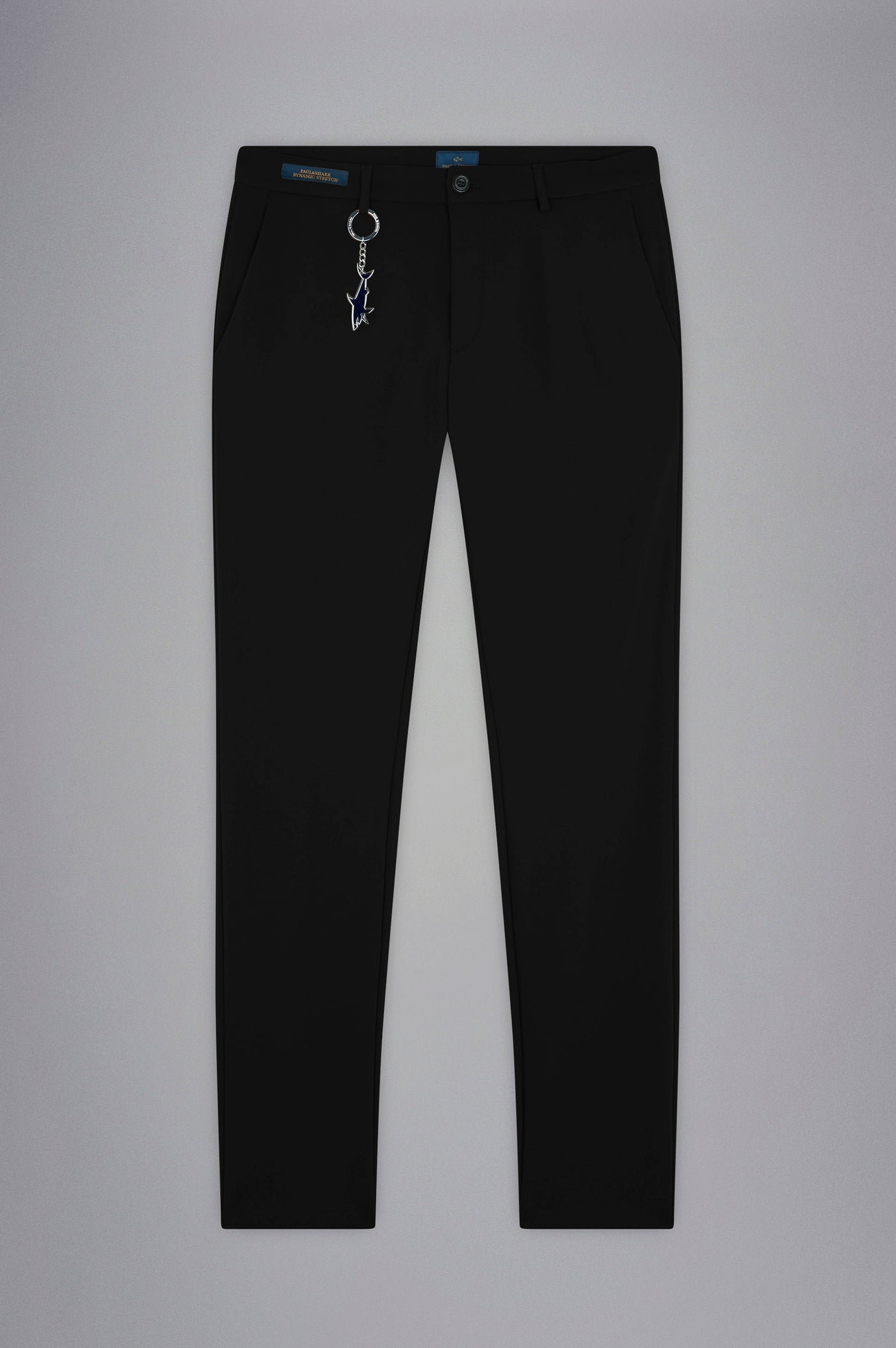 Paul & Shark Dynamic Stretch Nylon Regular fit Chino with Shark Fin | Black