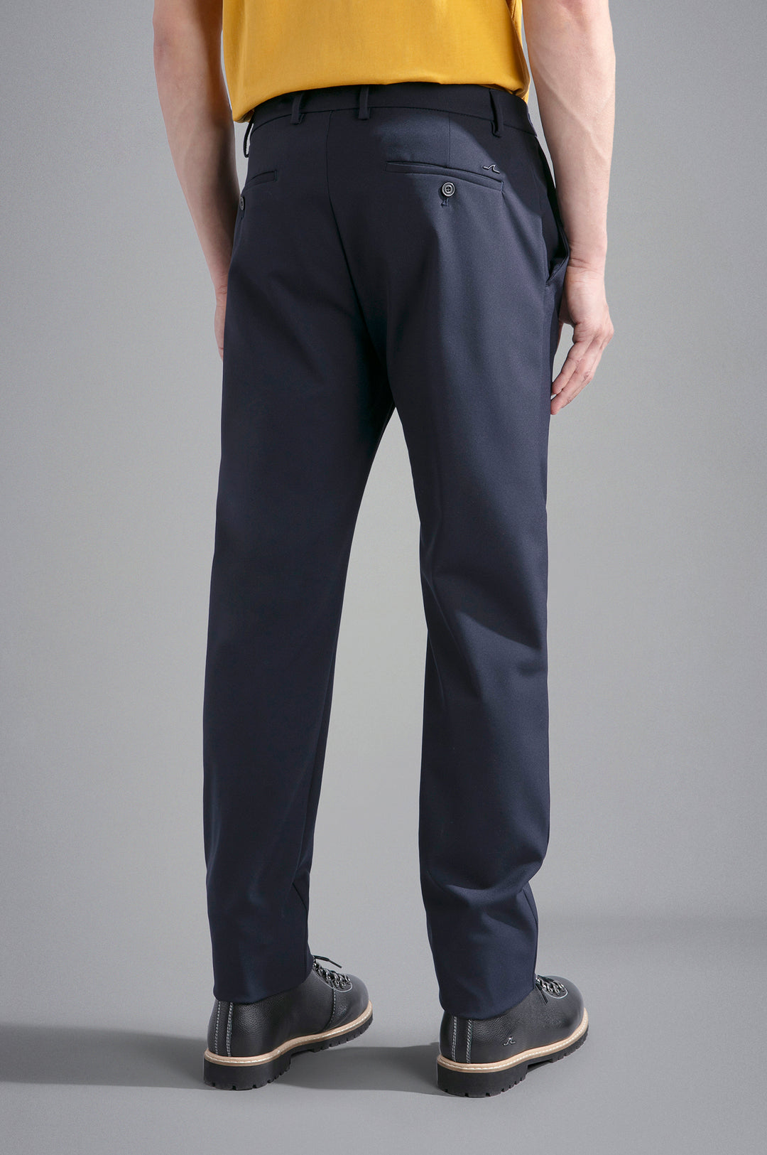 Paul & Shark Dynamic Stretch Nylon Regular fit Chino with Shark Fin | Navy