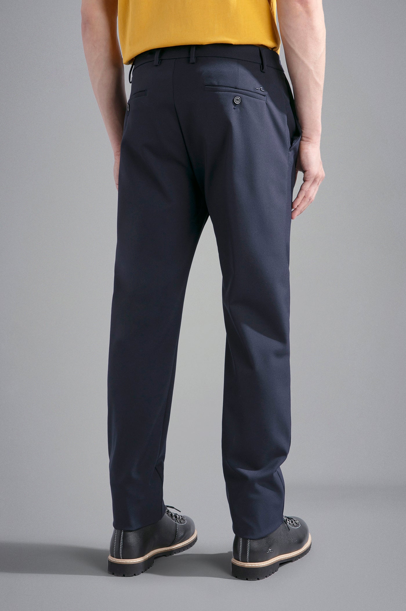 Paul & Shark Dynamic Stretch Nylon Regular fit Chino with Shark Fin | Navy