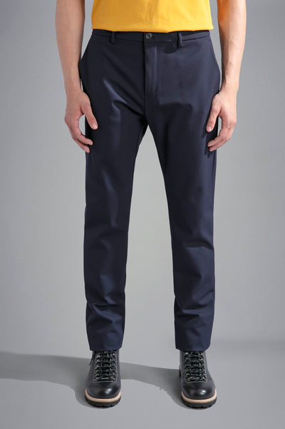 Paul & Shark Dynamic Stretch Nylon Regular fit Chino with Shark Fin | Navy