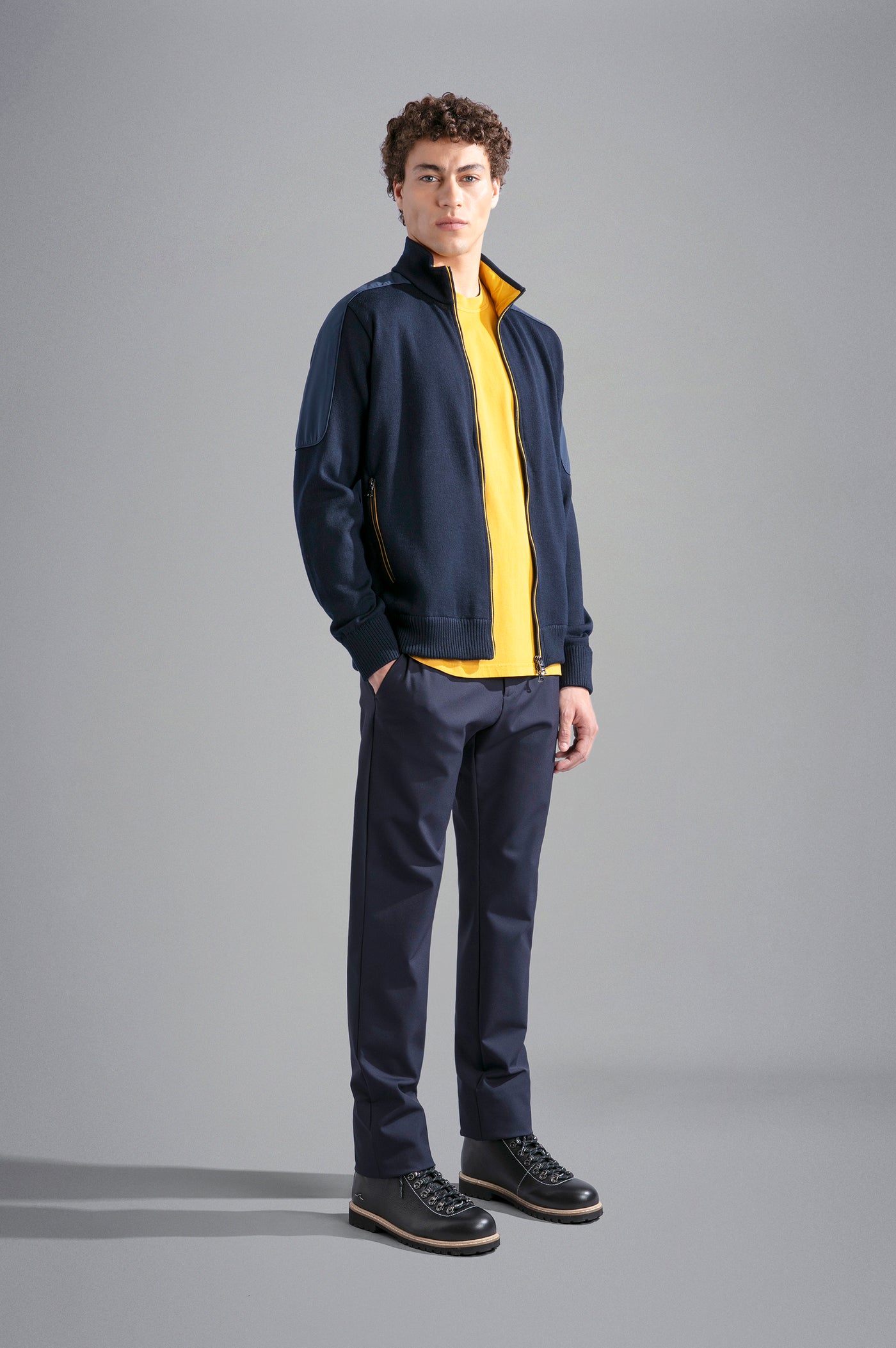 Paul & Shark Dynamic Stretch Nylon Regular fit Chino with Shark Fin | Navy